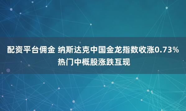 配资平台佣金 纳斯达克中国金龙指数收涨0.73% 热门中概股涨跌互现