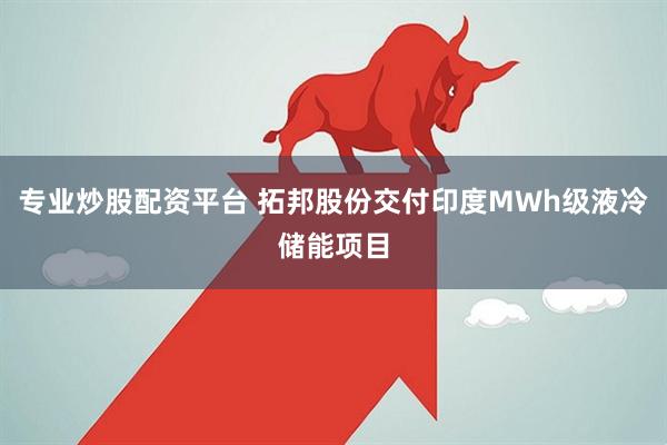专业炒股配资平台 拓邦股份交付印度MWh级液冷储能项目